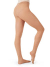 Dancer wearing toasted almond transition dance tights
