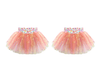Rainbow confetti sparkle tutu skirt with sequin waistband front view