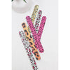 Love and Repeat leopard nail files in mixed pink, white, and animal-print patterns