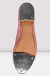 Bloch Jason Samuels Smith ladies tap shoe in pink, outsole and tap plates view.