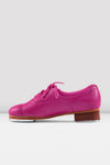 Bloch Jason Samuels Smith ladies tap shoe in bright pink, side profile view.