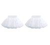 White sparkle tutu skirt with sequin waistband front view