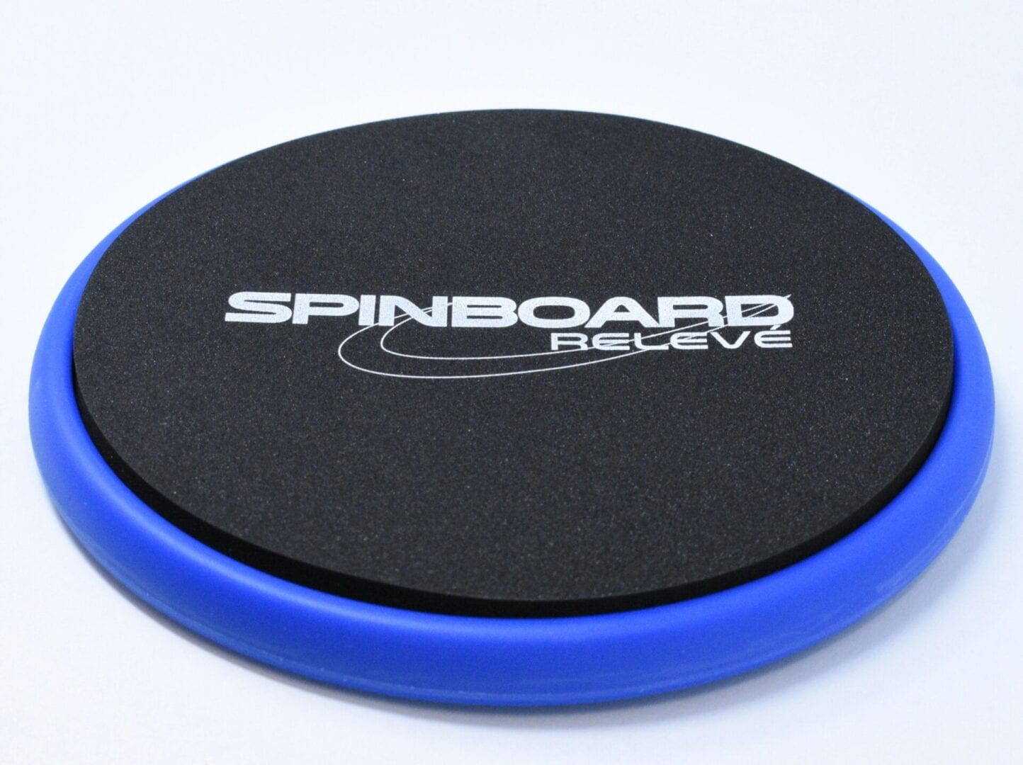 Superior Stretch SpinBoard releve training board with black top and blue base