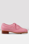 Bloch Jason Samuels Smith ladies tap shoe in pink, side profile view.