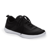Black studio trainer dance sneaker with white sole