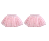Pink sparkle tutu skirt with sequin waistband front view