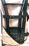 Tan Glam’r Gear bag shown from the back with straps