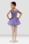 Bloch child cap sleeve tutu leotard in candy pink, back view