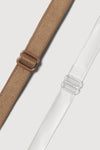 Bloch adjustable clear and matching straps close-up